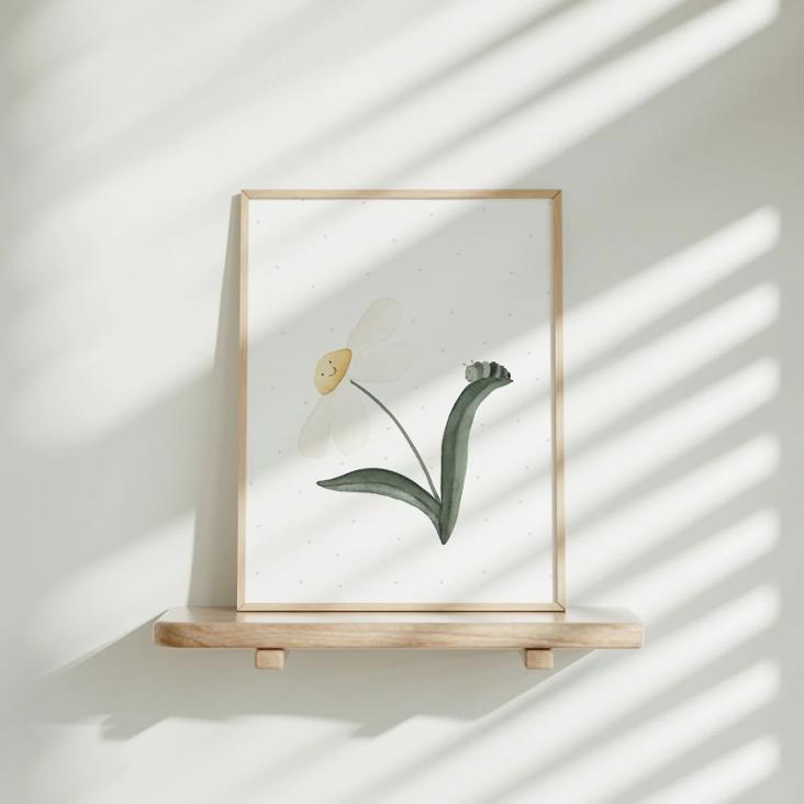 POSTER BLUME MIT RAUPE