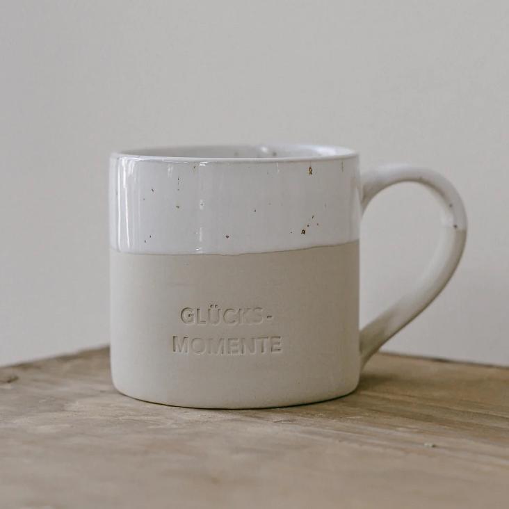 GROSSE TASSE GLÜCKSMOMENTE (10142) | STEINGUT-GESCHIRR / BECHER | EULENSCHNITT ZUHAUSE