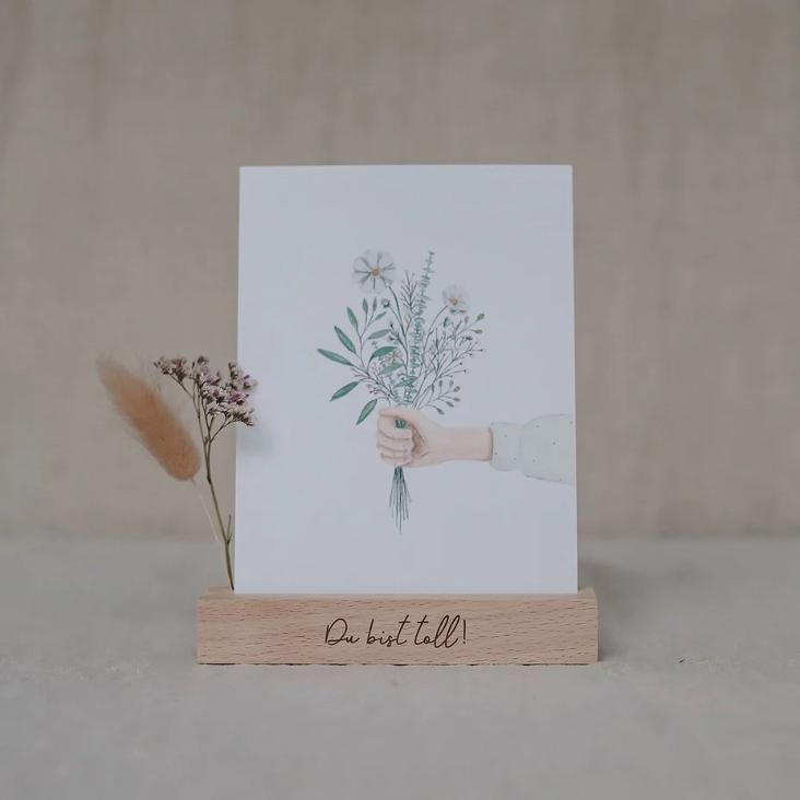 KARTEN-UND BLUMENSTÄNDER DU BIST TOLL IM 2ER SET (OHNE TROCKENBLUMEN)