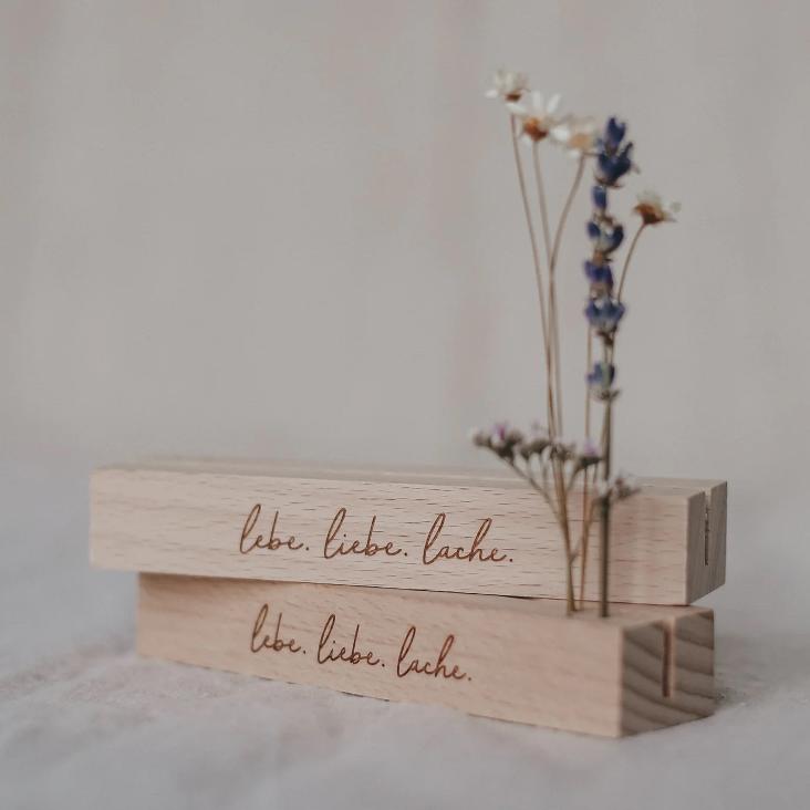 KARTEN-UND BLUMENSTÄNDER LEBE.LIEBE.LACHE IM 2ER SET (OHNE TROCKENBLUMEN)