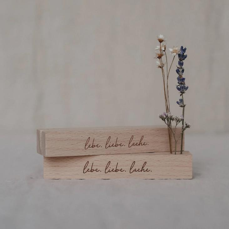 KARTEN-UND BLUMENSTÄNDER LEBE.LIEBE.LACHE IM 2ER SET (OHNE TROCKENBLUMEN) - 1