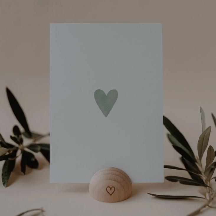 HALBRUNDER KARTENSTÄNDER HERZ ♡ - 2
