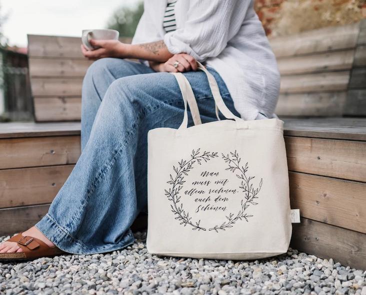 NEU: CANVASTASCHE / MAN MUSS MIT ALLEM RECHNEN... - 1