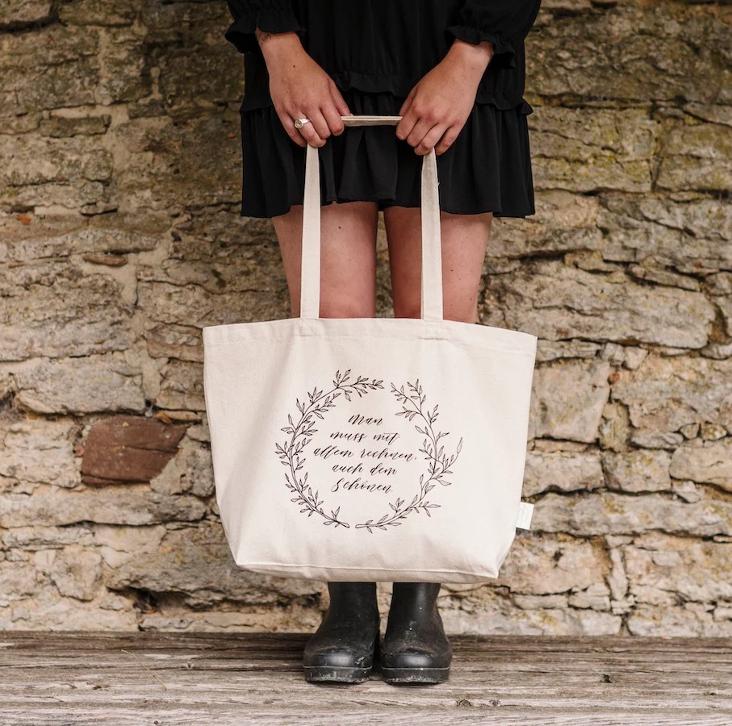 NEU: CANVASTASCHE / MAN MUSS MIT ALLEM RECHNEN...