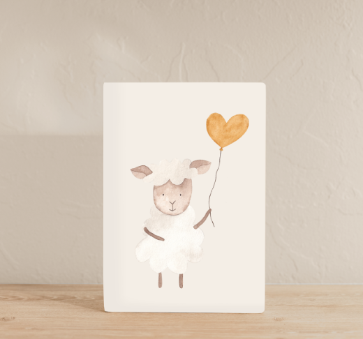 SCHAF MIT HERZ BALLON