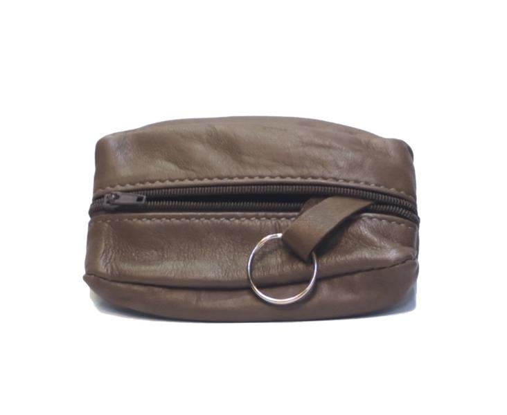 SCHLÜSSEL-MÜNZETUI DUNKEL BRAUN