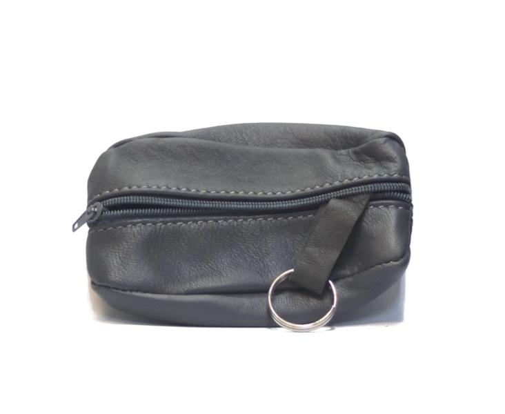 SCHLÜSSEL-MÜNZETUI DUNKEL GRAU