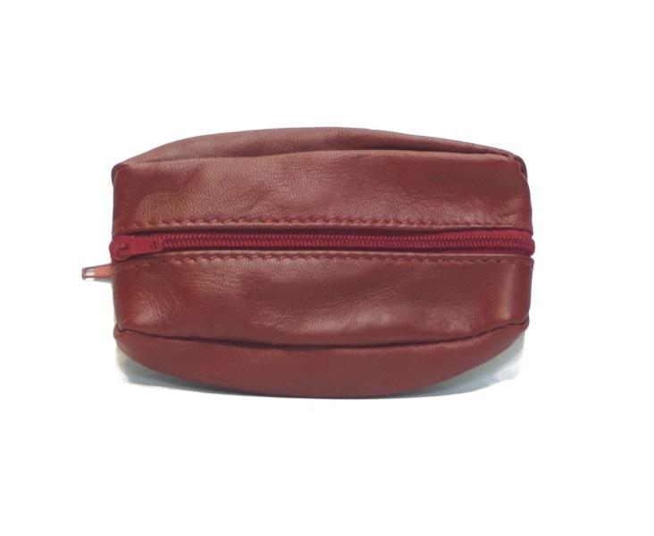 SCHLÜSSEL-MÜNZETUI DUNKLES BORDEAUXROT - 0