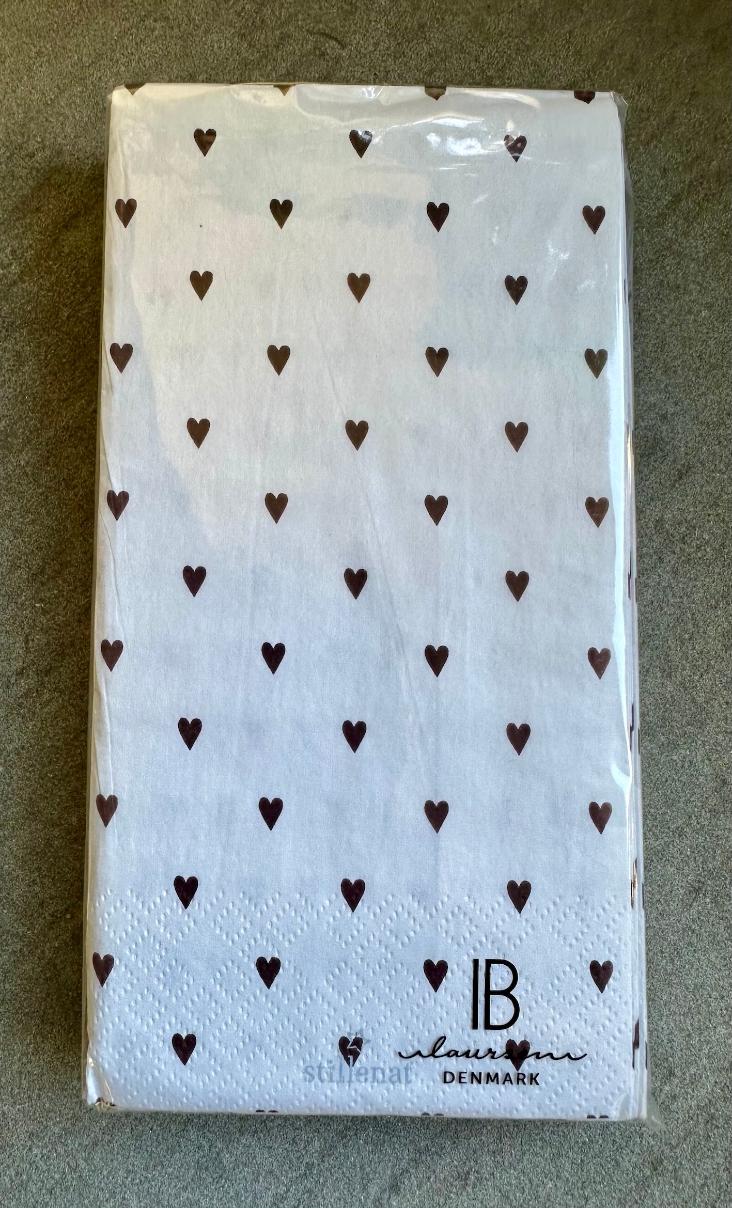 SERVIETTE BRAUNE HERZEN