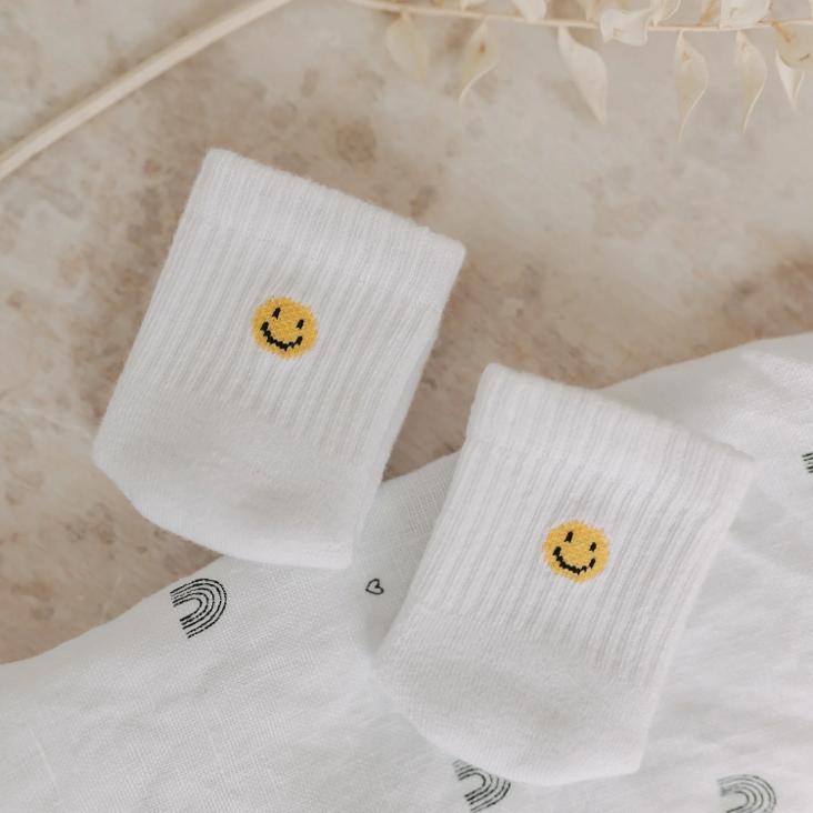 NEU: VORBESTELLEN IM LAUFE VOM OKTOBER LIEFERBAR: BABYSOCKEN SMILEY