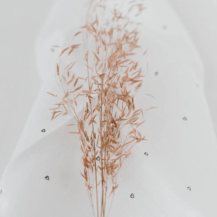 LEINEN SERVIETTE HERZEN ♡ EINZELN - 1