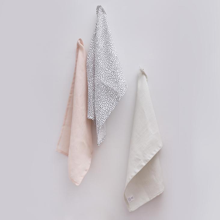 LEINEN GESCHIRRTÜCHER HELLROSA EINZELN - 0