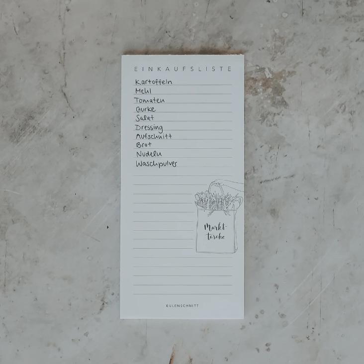BLOCK EINKAUFSLISTE/MARKTTASCHE - 0