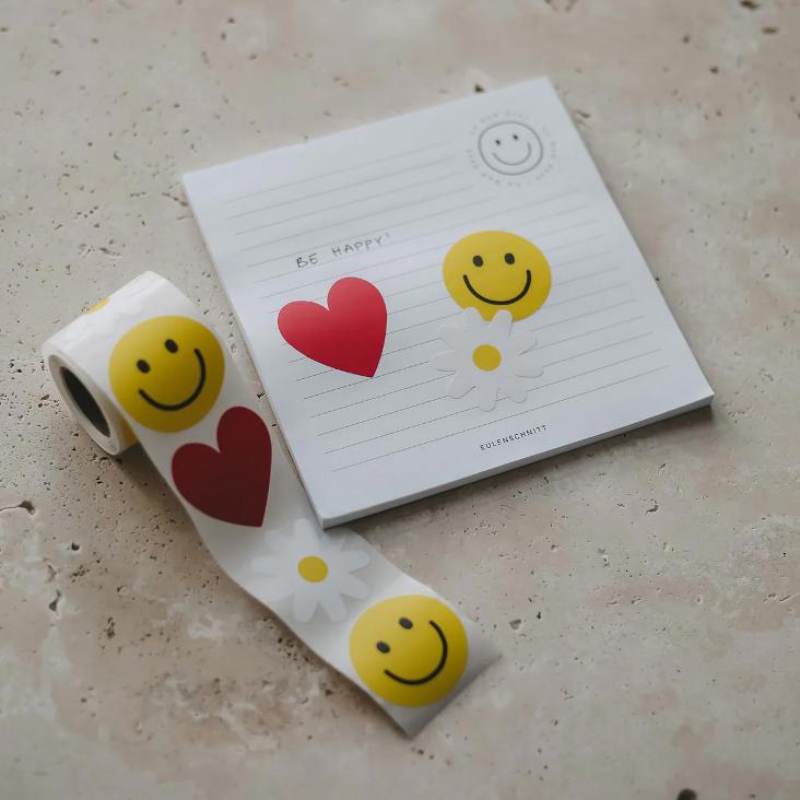 AUFKLEBER SMILEY, HERZ, DAISY