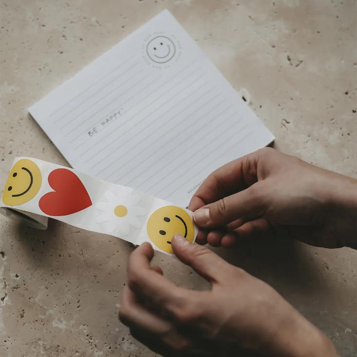 AUFKLEBER SMILEY, HERZ, DAISY - 0