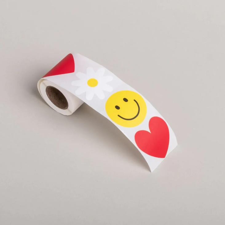 AUFKLEBER SMILEY, HERZ, DAISY - 2