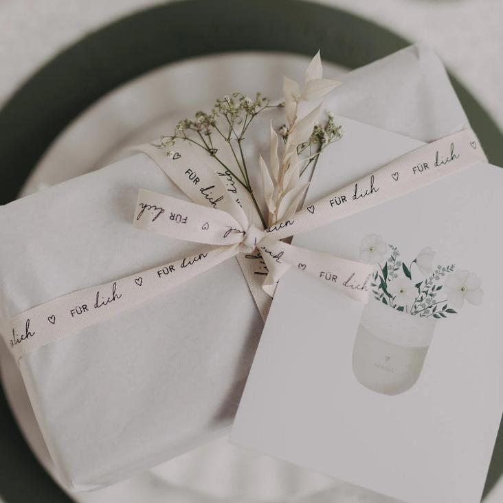 GESCHENKBAND 5m 'FÜR DICH ♡' - 5