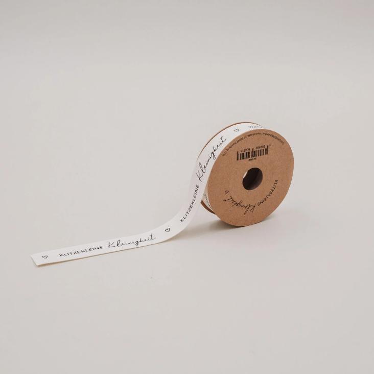 GESCHENKBAND 5m `KLITZEKLEINE KLEINIGKEIT ♡` - 2