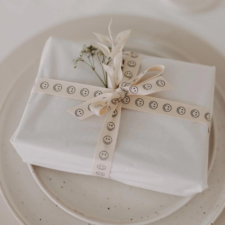 GESCHENKBAND 5m `SMILEYS` - 2