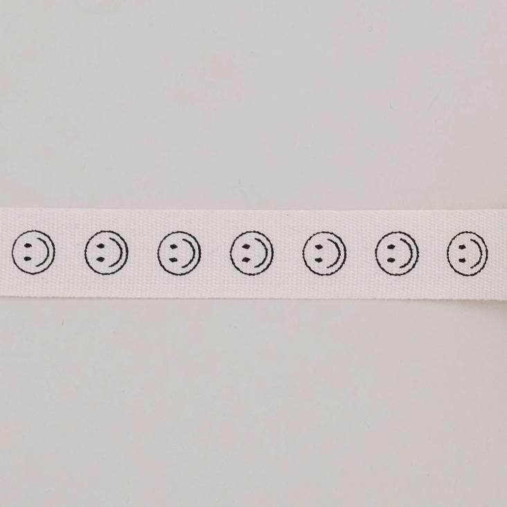 LIEFERBAR AB CA.5.02: GESCHENKBAND 5m `SMILEYS` - 1