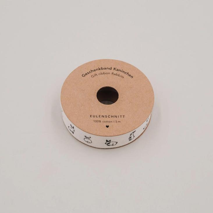 GESCHENKBAND 5m `KANINCHEN ♡` - 2