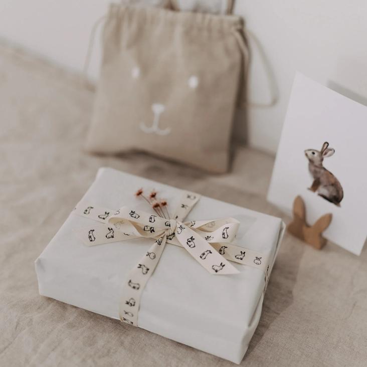 LIEFERBAR AB CA.5.02: GESCHENKBAND 5m `KANINCHEN`