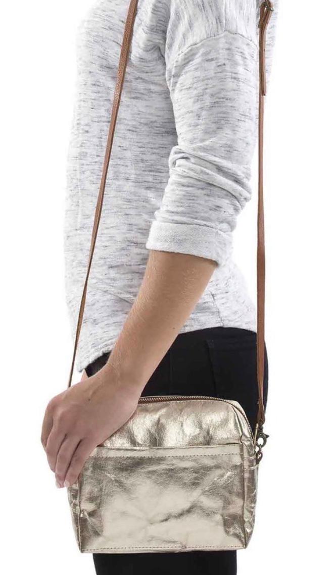 TRACOLLA BAG SMALL METALLIC PLATINO - 1