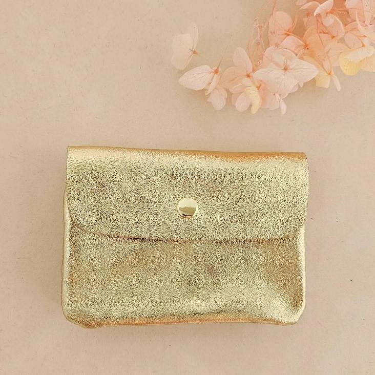VORBESTELLEN: MÜNZETUI MIT REISSVERSCHLUSS METALLIC GOLD / CA. ENDE AUGUST WIEDER LIEFERBAR