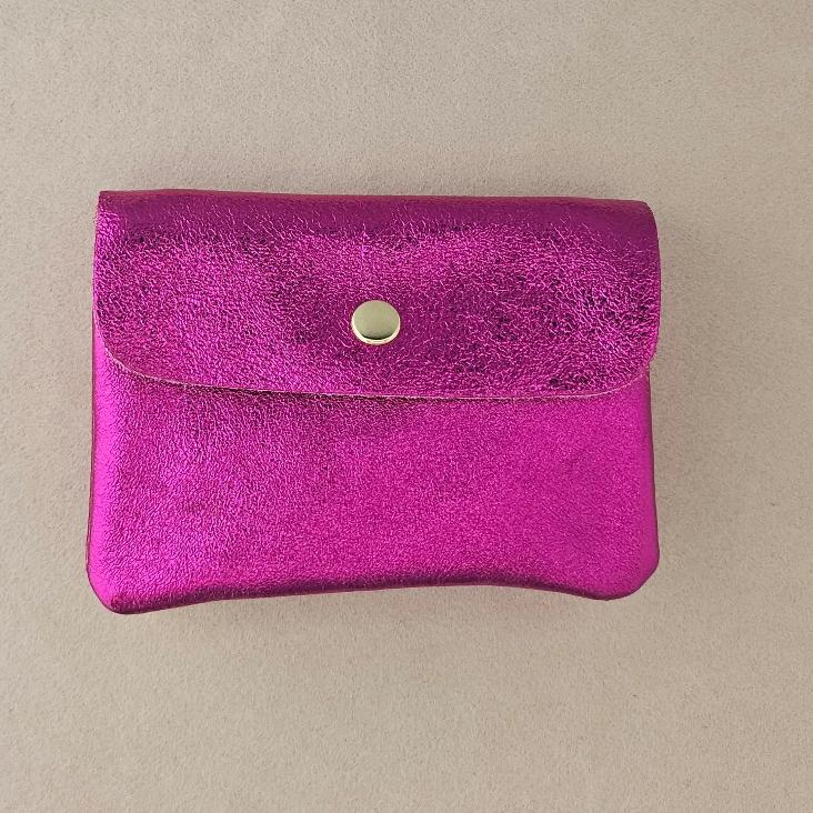 VORBESTELLEN: MÜNZETUI MIT REISSVERSCHLUSS METALLIC PINK / CA. ENDE AUGUST WIEDER LIEFERBAR