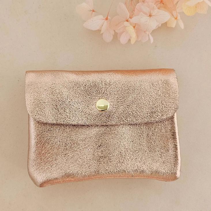 VORBESTELLEN: MÜNZETUI MIT REISSVERSCHLUSS METALLIC ROSÉ GOLD / CA. ENDE AUGUST WIEDER LIEFERBAR